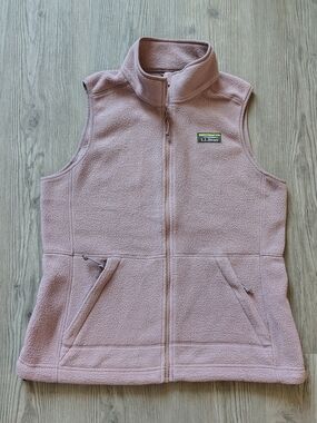 L.L. Bean Women's Mountain Classic Fleece Vest Dusty Pink Mauve Size S Outdoor